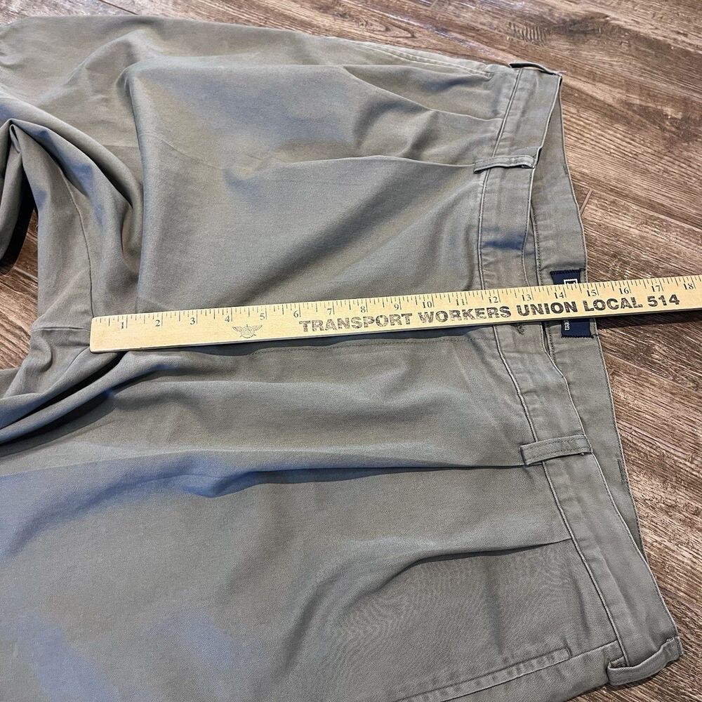 VTG Polo Ralph Lauren Pants Mens 42x32 Green Pant Pleated Cuffed Classic 90s - Picture 11 of 12